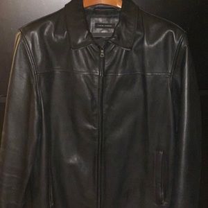 Men’s Banana Republic Black leather jacket XL